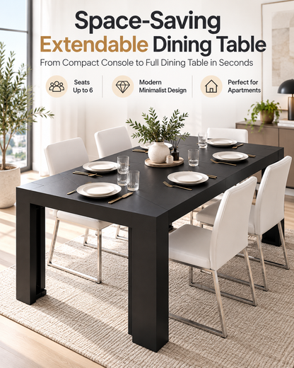 Extendable Console Dining Table – Smart Space-Saving Design