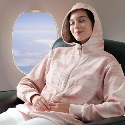 Oversized Travel Hoodie with Built-In Eye Mask
